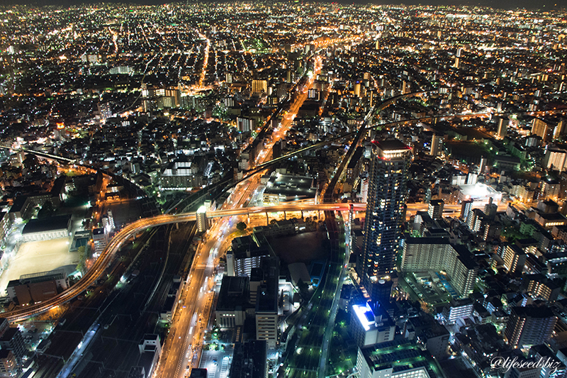 あべのハルカスからの夜景 - 東側