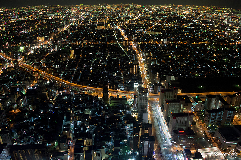 あべのハルカスからの夜景 - 南側