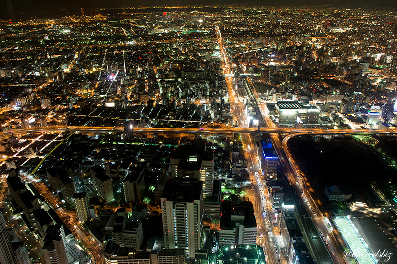 あべのハルカスからの夜景 - 西側